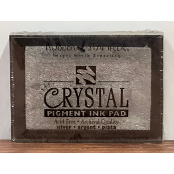 Rubber Stampede Crystal Silver Pigment Ink Pad 58192 - Picture 2 of 3